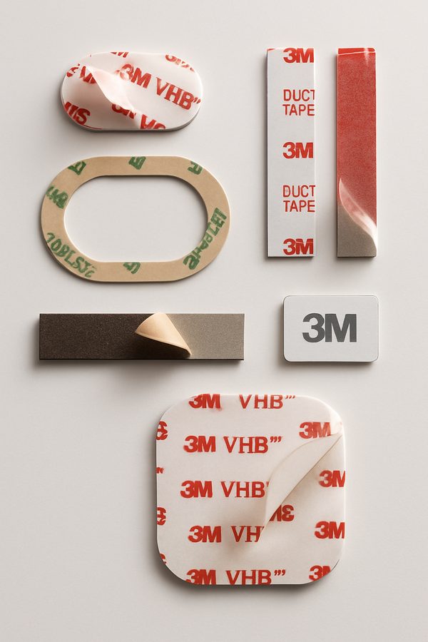Die-cut adhesive components in various shapes